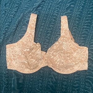 Lane Bryant Cacique lace bra, in nude, size 40f